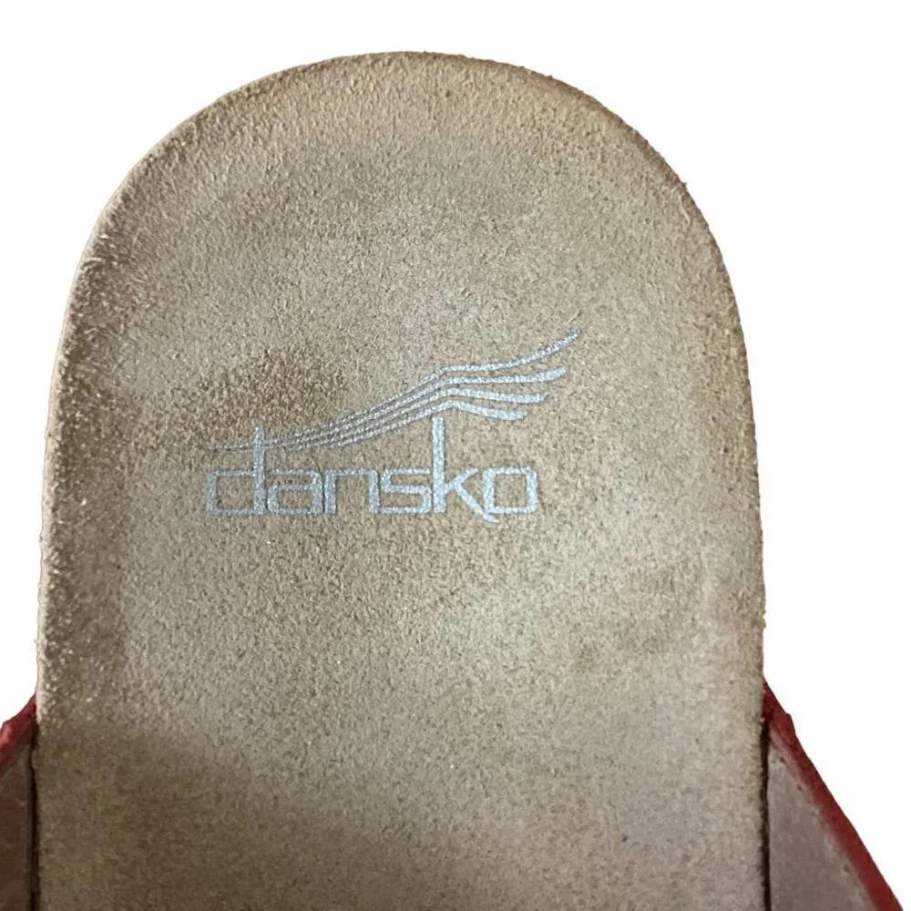 Dansko Vienna Milled Nubuck Double Strap Sandal 41 US 10.5-11 Tomato Red 272F - Picture 8 of 11